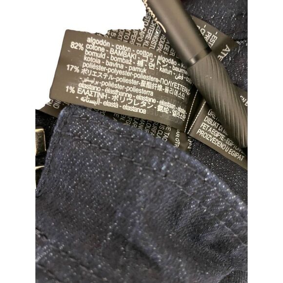 Zara Womens Jeans EU 36 US 4 Navy Blue Denim Wide Leg High Rise 8307/254 NWOT - Picture 7 of 11